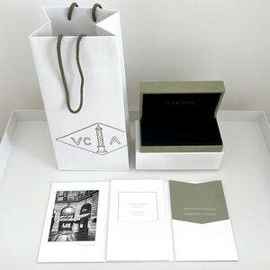 Van Cleef & Arpels Bracelet Box, Bag and Certificate of Authentication Holder